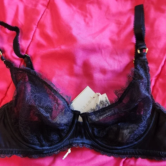 Stella McCartney Gigi Giggling Underwire Bra Navy 32B NWT - Picture 9 of 14